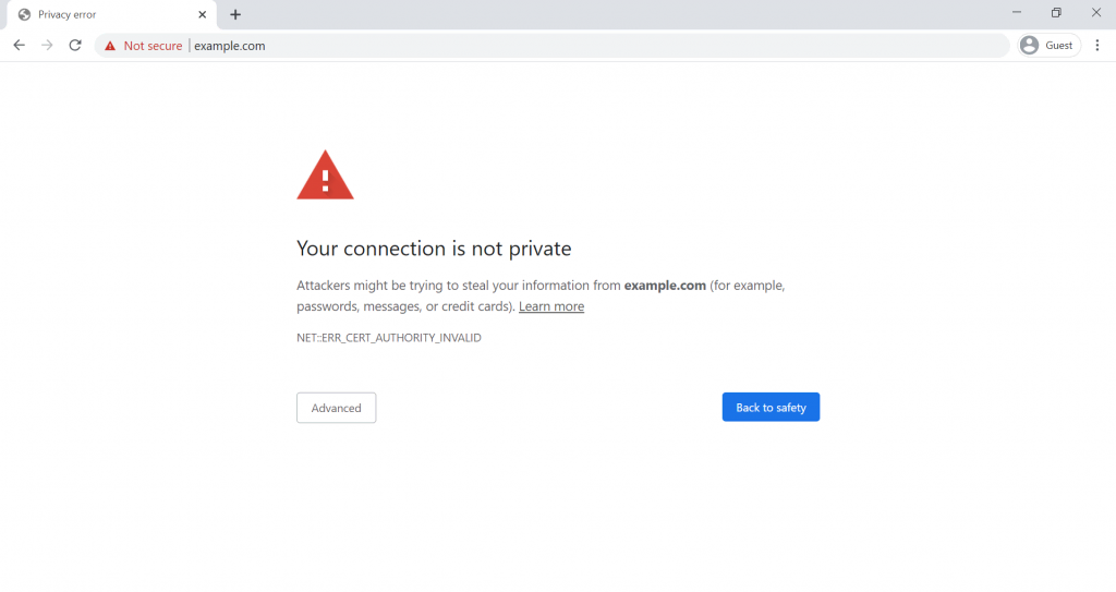 Mengapa Pesan "Your Connection Is Not Private" Muncul?