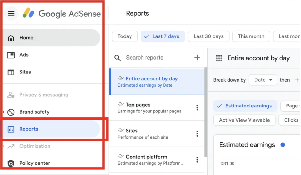 Cara Melihat Penghasilan AdSense Langsung dari Dashboard